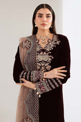 3-PC Unstitched Embroidered Maya Velvet By Nureh | NW-110