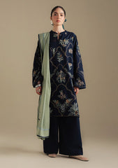 3-PC Unstitched Embroidered Plain Khaddar Coco By Zara Shahjahan | AMBER-1B