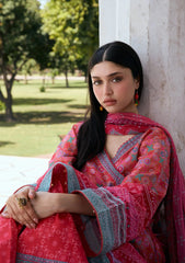 3-PC Unstitched Digital Printed Lawn Aangan By Kahf | TABEER