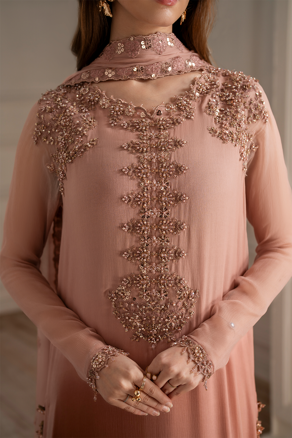 3-PC Unstitched Embroidered Organza Exclusive Formals By Iznik | UE-479