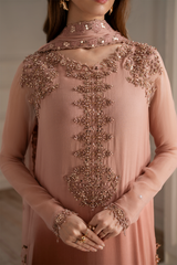 3-PC Unstitched Embroidered Organza Exclusive Formals By Iznik | UE-479