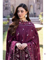 3-PC Unstitched Luxury Karandi Collection Kimora By Raeesa Premium | Lila