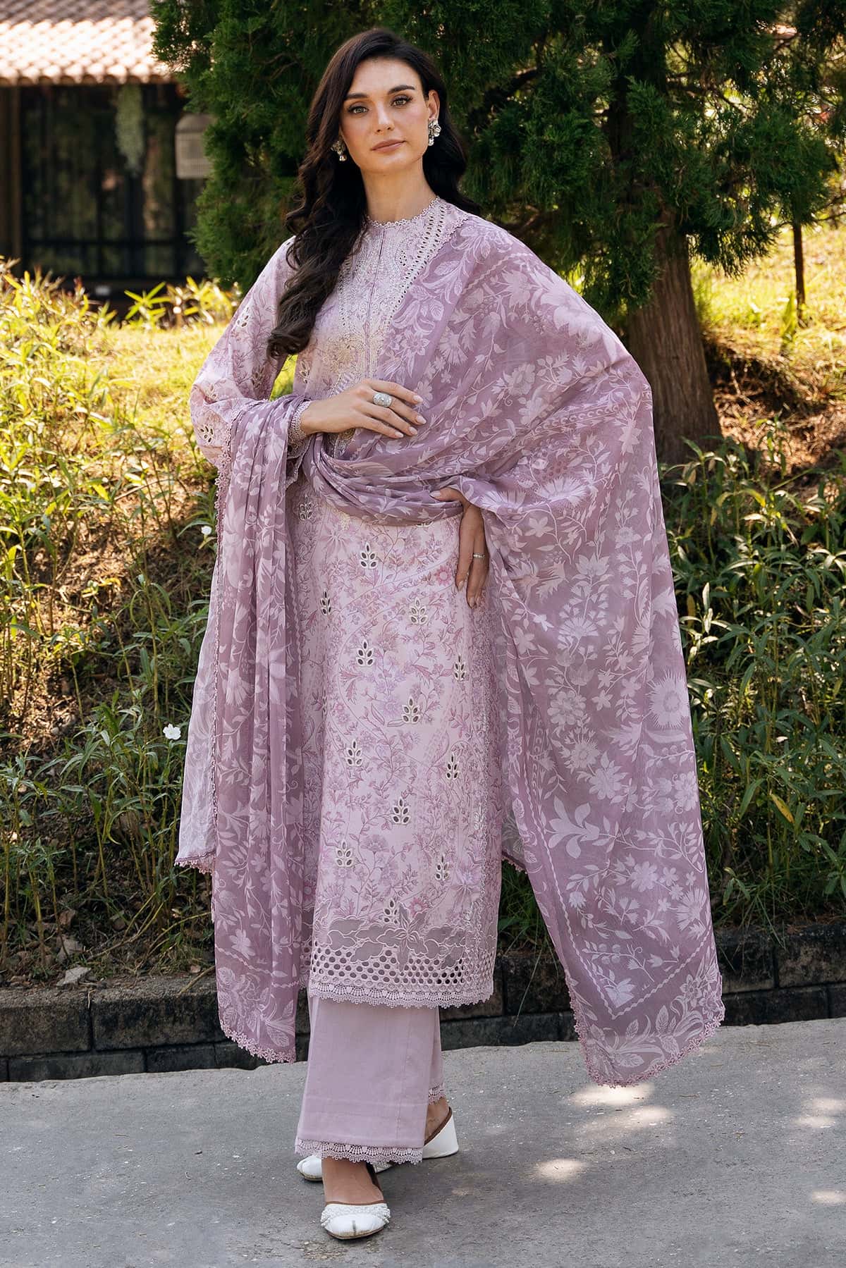 3-PC Unstitched Embroidered Soft Prints By Afrozeh | Lunetta B