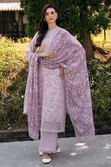 3-PC Unstitched Embroidered Soft Prints By Afrozeh | Lunetta B