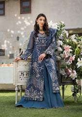 EFH-04 FALAK | 3Pc Unstitched Suit Festive Formal Handwork Collection Celebration By Elaf Premium