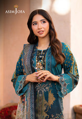 AJAR-22 - 3Piece - Aira Summer Print Collection By Asim Jofa