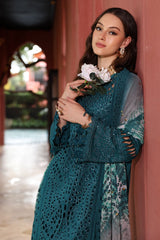 NE-107 | 3Pc Unstitched Suit Schillfli Lawn Collection Bazar By Nureh