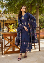 Unstitched 3-PC Embroidered Luxury Lawn By Elaf | ELM-06 NEELAM