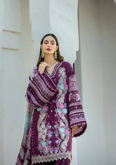 ETS-06B AZOTIC | 3PC Unstitched Suit Embroidered Lawn Signature By Elaf Premium