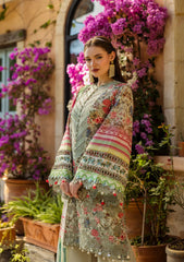 ELK-01B GIARDINO | 3Pc Unstitched Suit Lawn Collection Prints Chikankari By Elaf Premium