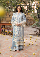 Unstitched 3-PC Embroidered Luxury Lawn By Elaf | ELM-7B MAHVEEN