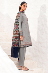 USE-9123 | 3Pc Unstitched Suit Embroidered lawn Summer 25 Drop II By Jazmin