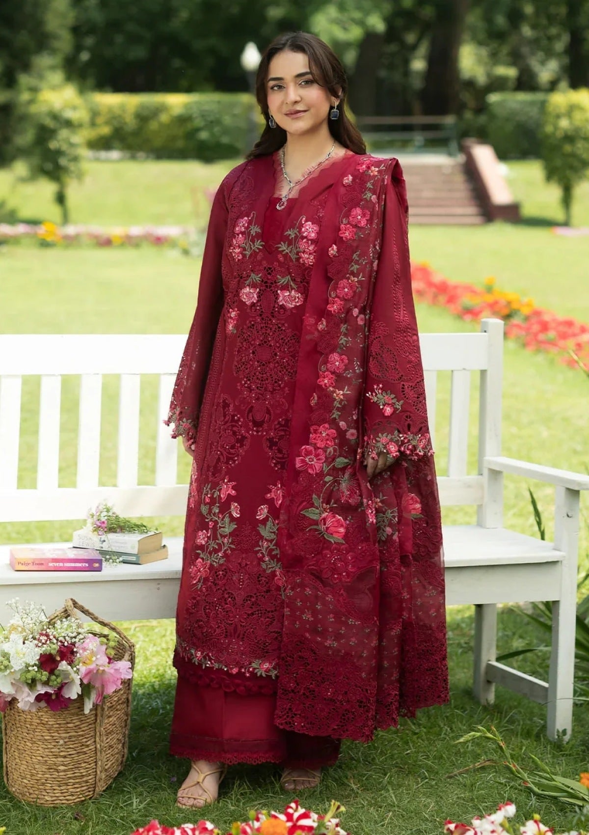 3-PC Unstitched Embroidered Luxury Lawn By Elaf | ELQ-4A
