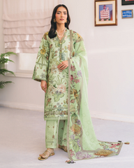 3-PC Unstitched Digital Printed Lawn Sheen Prints By Alizeh | AF-PL-6045-RINZA