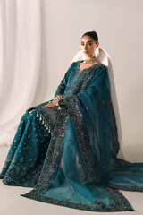 3-PC Unstitched Premium Raw Silk Embroidered Serein By Emaan Adeel | MOONLIT NIGHT