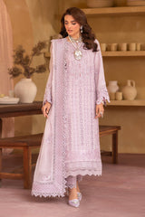 NE-133 | 3PC Unstitched Suit Embroidered Lawn Karandi Exclusive By Nureh
