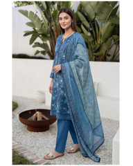 3-PC Stitched Digital Printed Lawn Marina By Tawakkal Fabrics | D-4622