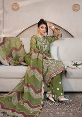 EFH-08 PARWAANA | 3Pc Unstitched Suit Festive Formal Handwork Collection Celebration By Elaf Premium