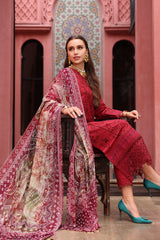 NE-109 | 3Pc Unstitched Suit Schillfli Lawn Collection Bazar By Nureh