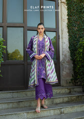 EPE-04A | 3PC Unstitched Suit Digital Printed Lawn Prints By Elaf Premium