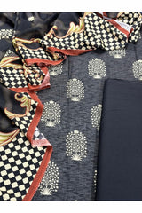3-PC Unstitched Printed Lawn Karandi Collection