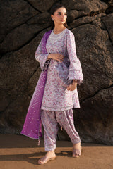 USE-9149 | 3Pc Unstitched Suit Embroidered lawn Summer 25 Drop II By Jazmin