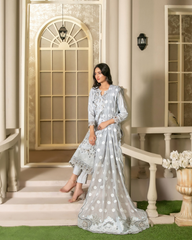3-PC Unstitched Embroidered Lawn Khwaish By Tawakkal Fabrics | D-2622