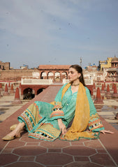 3-PC Unstitched Digital Printed Lawn Aangan By Kahf | NAZISH