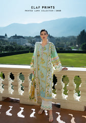 EPE-06A | 3PC Unstitched Suit Digital Printed Lawn Prints By Elaf Premium