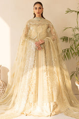 3-PC Unstitched Embroidered LU'ZELLA By Farasha | Golden Aura