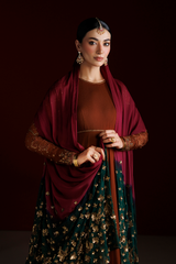 2Pc Frock Suit – Embroidered Chiffon Unstitched By Iznik