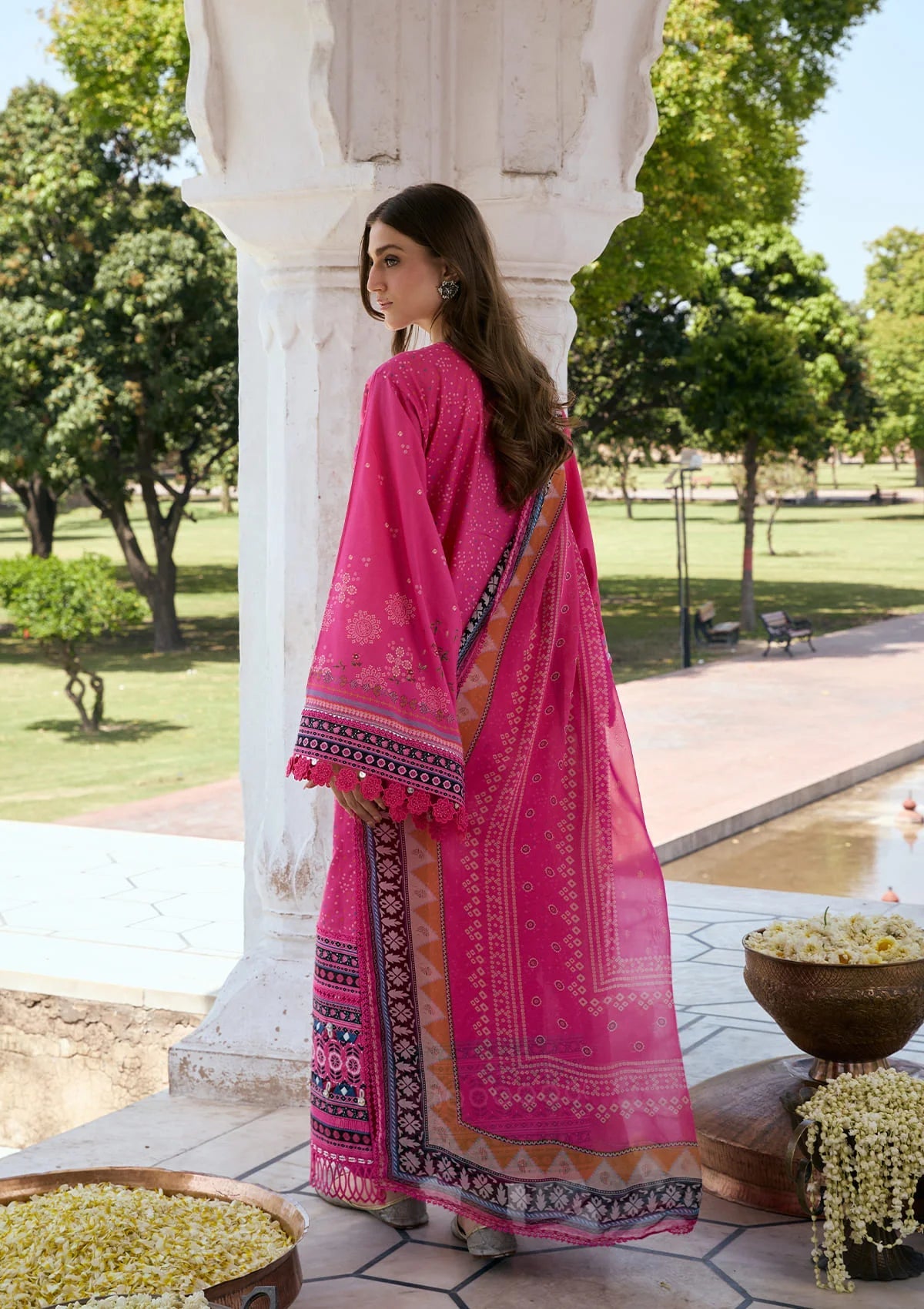 3-PC Unstitched Digital Printed Lawn Aangan By Kahf | GULNAR