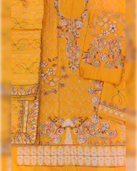 3-PC Unstitched Briza Lawn Aari work | 06
