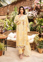 Unstitched 3-PC Embroidered Luxury Lawn By Elaf | ELM-2B ROSHNE