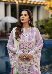 3-PC Unstitched Luxury Embroidered Lawn By Kahf | KLR-11 Bloom