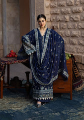 3-PC Unstitched Embroidered Karandi By Kahf Premium | KKH-09 CELESTIAL