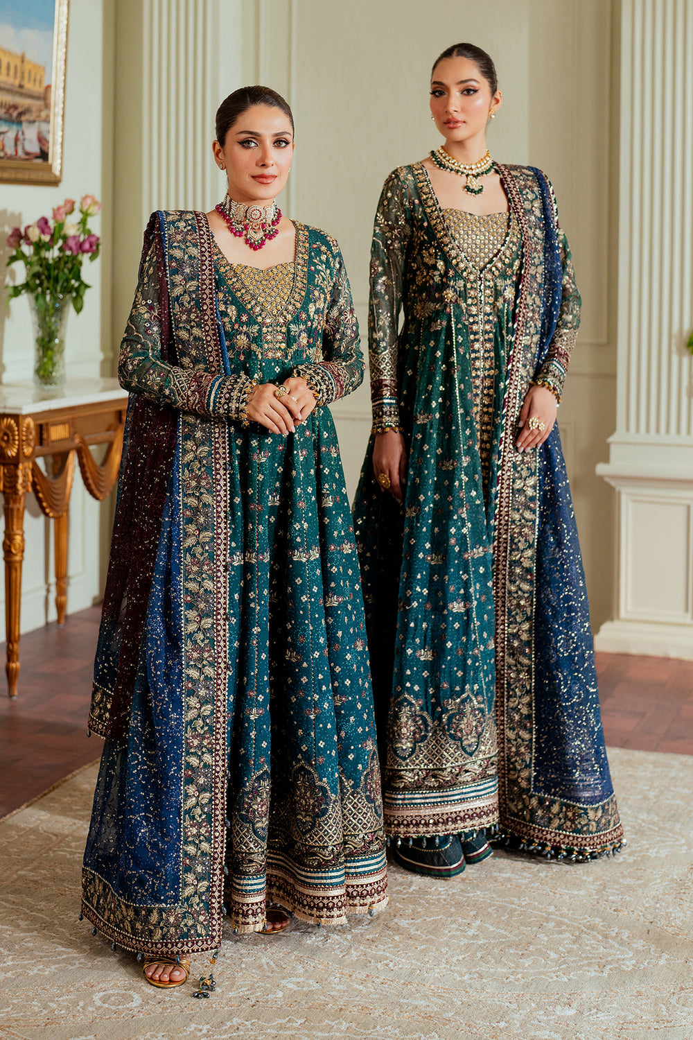 3-PC Unstitched Embroidered Chiffon By Baroque | CH13-03