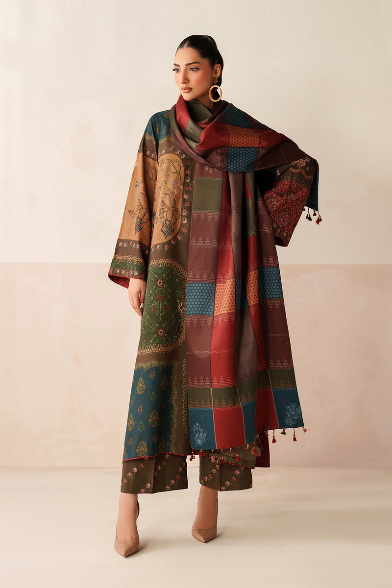 3-PC Unstitched DIGITAL PRINTED VISCOSE By Baroque | UF-4286