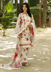 3-PC Unstitched Digital Printed Lawn Signature By Elaf | CLAIRE