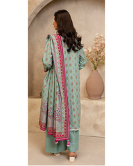 3-PC unstitched Printed Lawn By Zellbury | 0201
