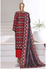 3-PC Stitched Printed Khaddar By Sada Bahar | 6245