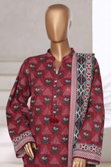 3-PC Stitched Printed Khaddar By Sada Bahar | 6247