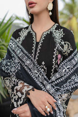 JK-09 EVADNE | 3Pc Unstitched Qline Lawn Collection By Qalamkar