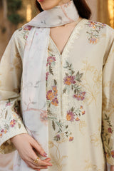 3-PC Unstitched Printed Lawn By Iznik | UE-669