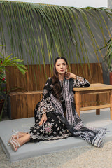 JK-09 EVADNE | 3Pc Unstitched Qline Lawn Collection By Qalamkar