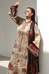 Digital Printed Viscose Silk Back Sleeve & Trouser by Baroque