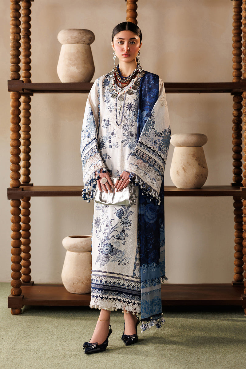 3-PC Unstitched Embroidered Eid Lawn By Baroque | D06