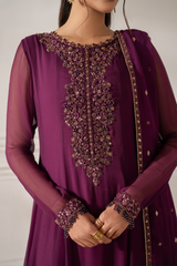 3-PC Unstitched Embroidered Organza Exclusive Formals By Iznik | UE-480