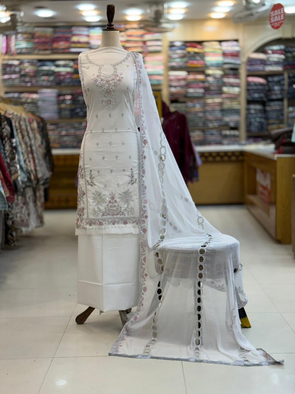 3-PC Unstitched Embroidered Lawn | EM-81