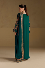 3Pc Suit – Dyed Ramen Silk Unstitched with Pure Silk Dupatta By Iznik